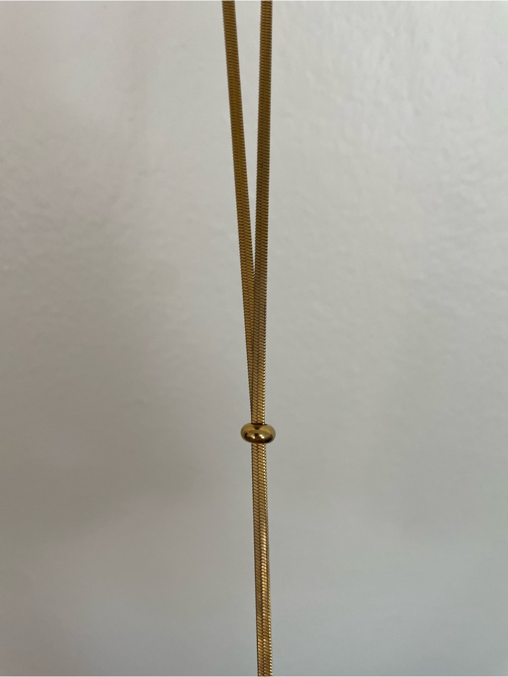 Gold Decorative Pull Cord necklace